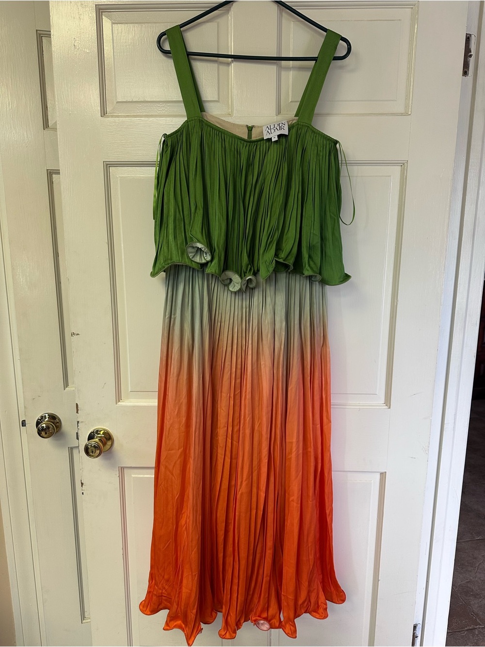 Alden Adair Green to Orange Ombre dress